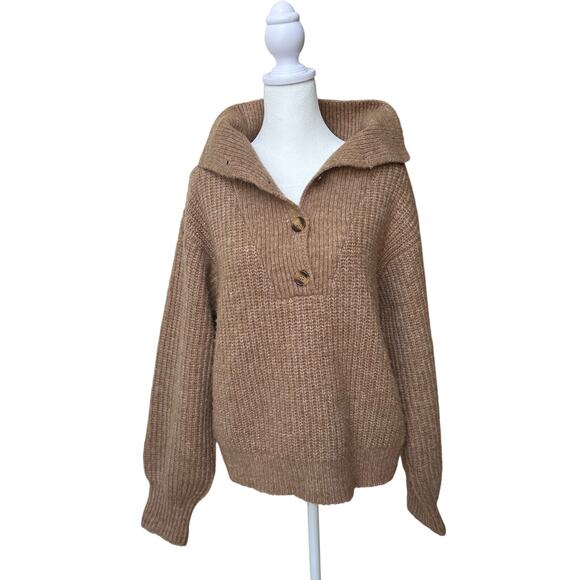 Mable Cozy 100% Wool Sweater - Medium - Neutral Brown - Picture 1 of 7
